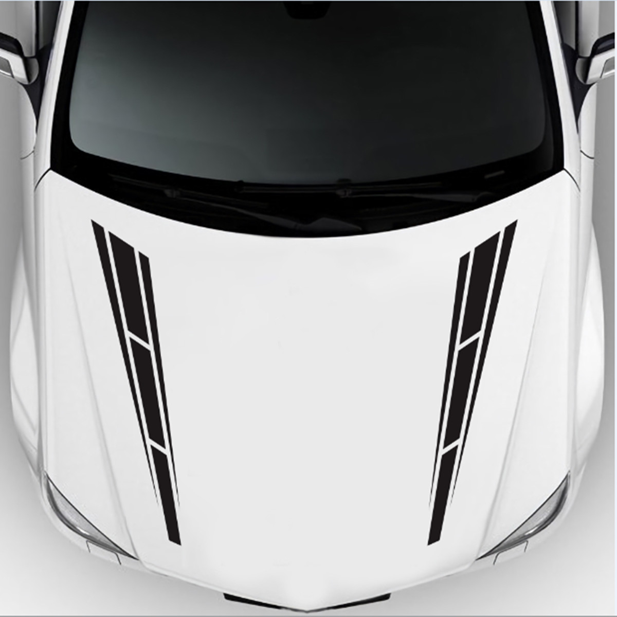 DIY Car Both Sides Hood Stripes Vinyl DIY Decal Stickers Graphic Trim Waterproof