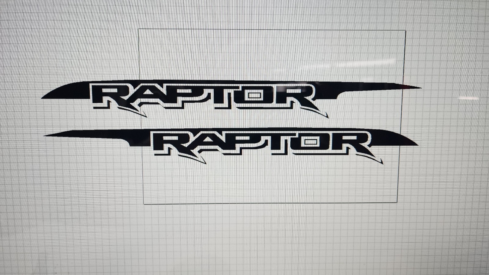 Bed side graphics. BLACK REFLECTIVE. Ford Raptor truck all years . Bed Decals X2