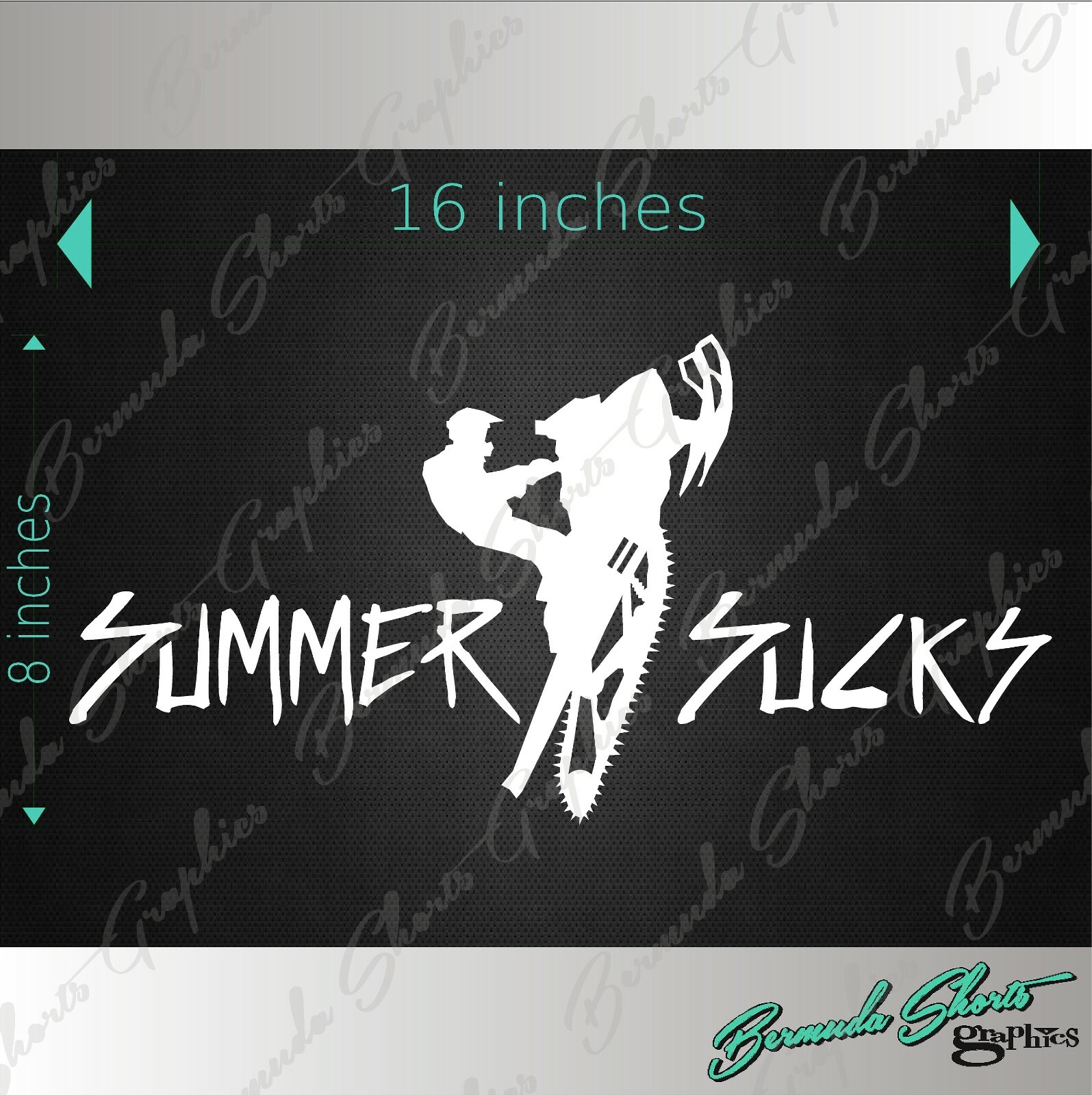Summer Sucks/ Snowmobile 16″ / DECAL / SKI-DOO / ARCTIC CAT / POLARIS / YAMAHA