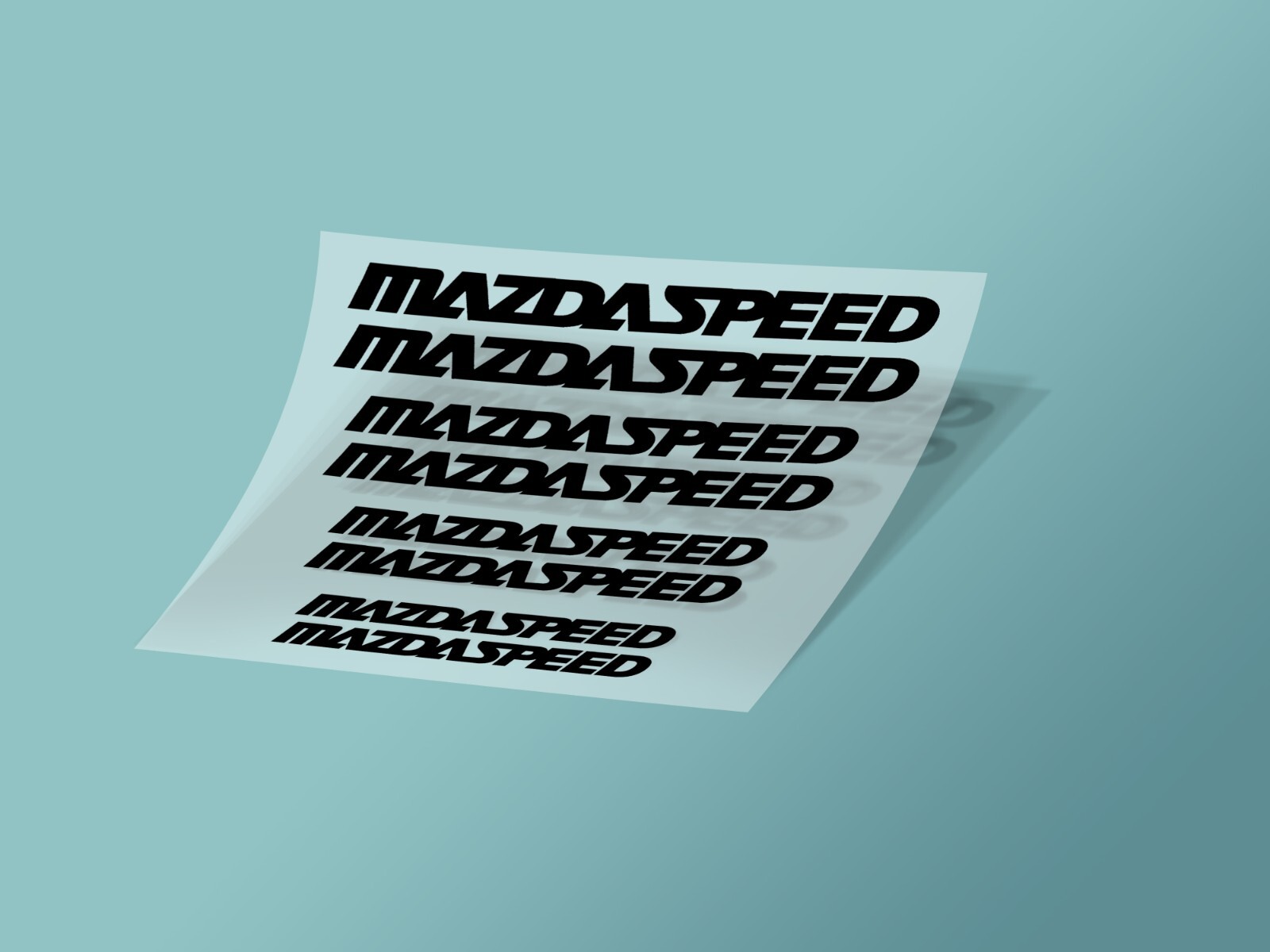 8pcs Mazdaspeed Caliper Decal Stickers, Die-Cut Vinyl Decal Sticker