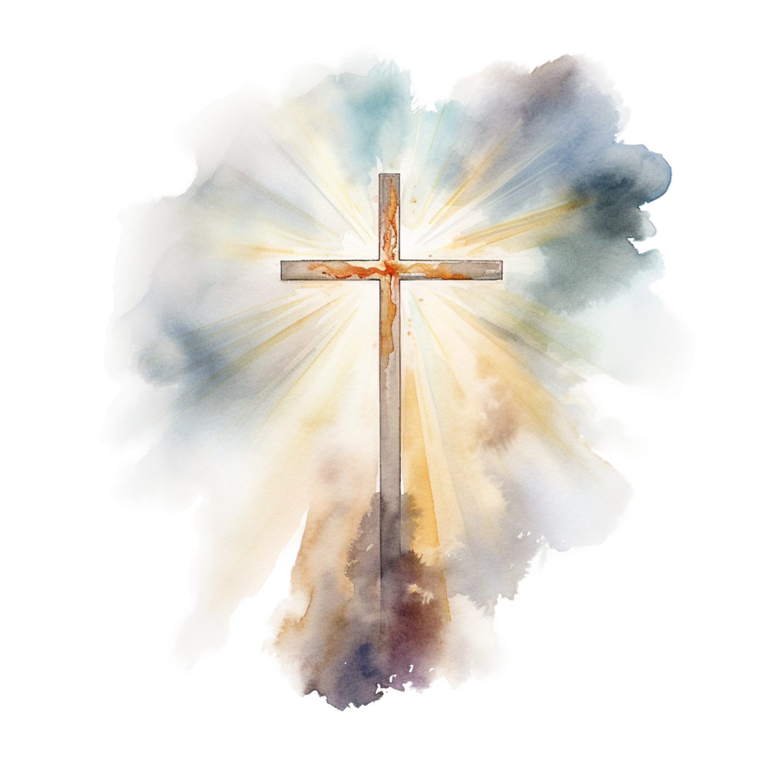 Watercolor Light Ray Cross Window Bumper Sticker Decals – Stickers Car, Laptop,