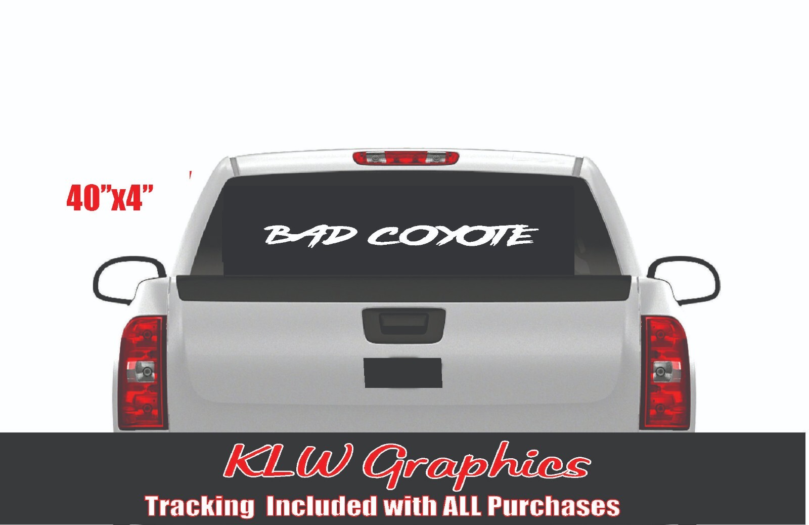 Bad COYOTE Windshield Banner Decal Sticker Mustang 5.0L Race Car