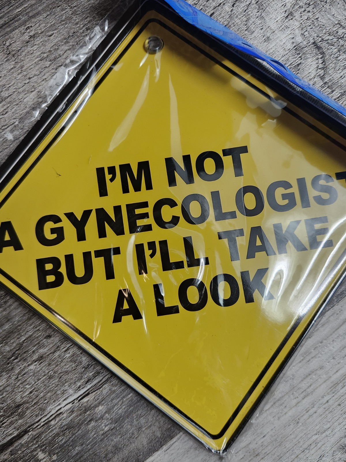 Funny Traffic Sign Window Suction Cling Inappropriate Gift New In Package