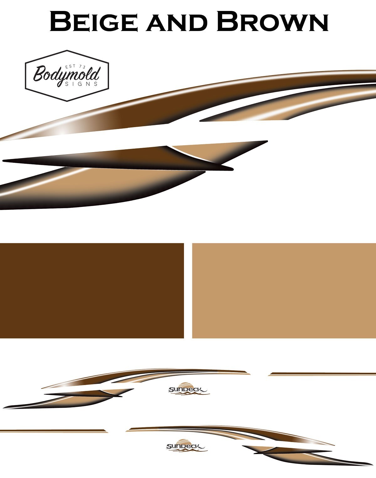 Sea Ray 240 Sundeck reproduction Graphics/Stripes/Decals