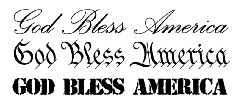 Pair God Bless America decals Patriotic vinyl Stickers USA Many Colors + Sizes