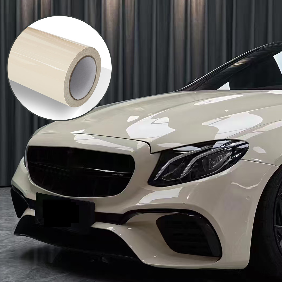 5FTx50FT PET Crystal Khaki Milan Vinyl Wrap Self-Adhesive Air Release US Stock