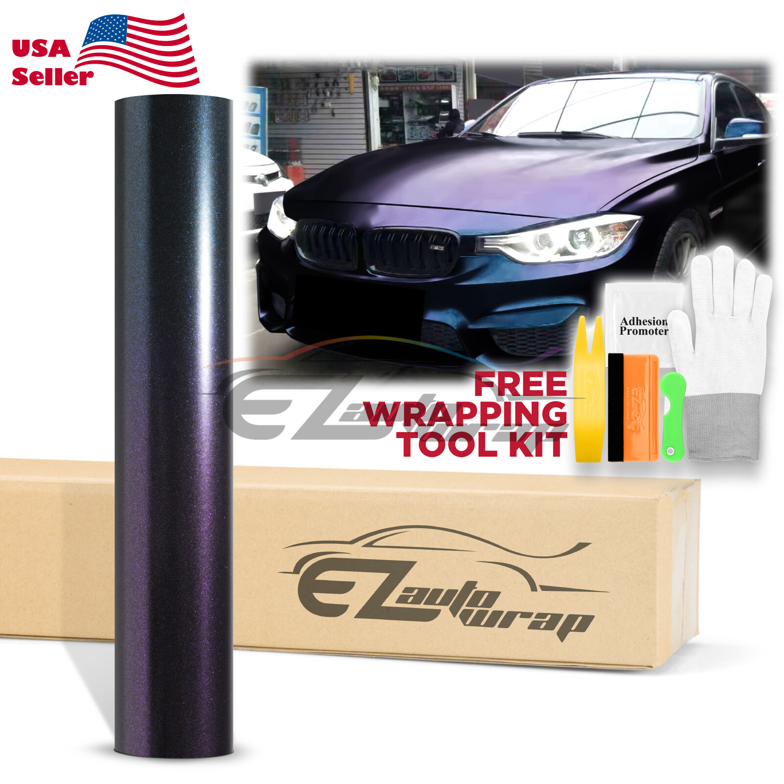 Galaxy Dust Matte Midnight Blue Metallic Car Sticker Decal Vinyl Wrap Sheet Film