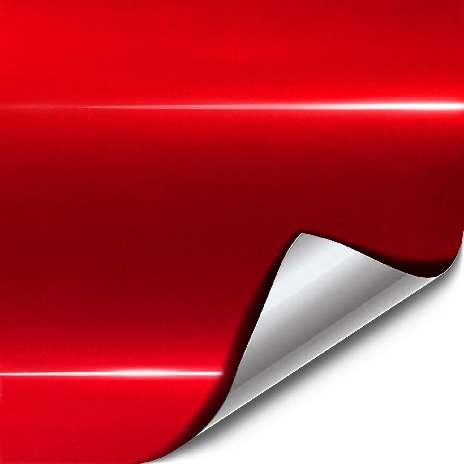 Stretchable Gloss Red Vinyl Wrap 1ft x 5ft – Flawless Finish for Any Vehicle