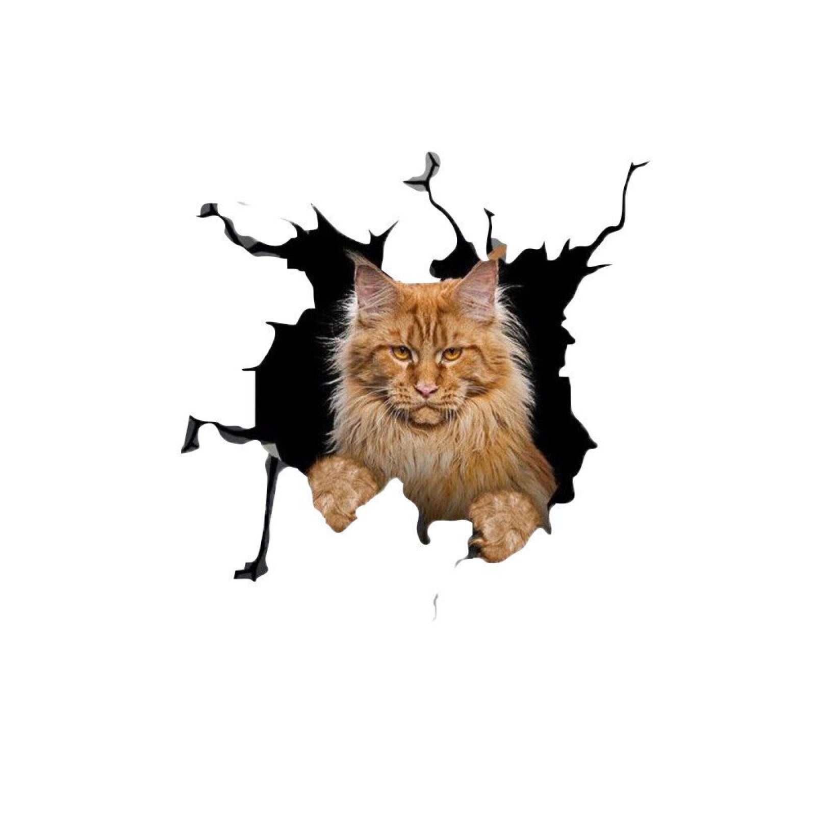 PVC 3D Cat Car Truck Sticker Vinyl Window Decal Accessories Exterior Decoration