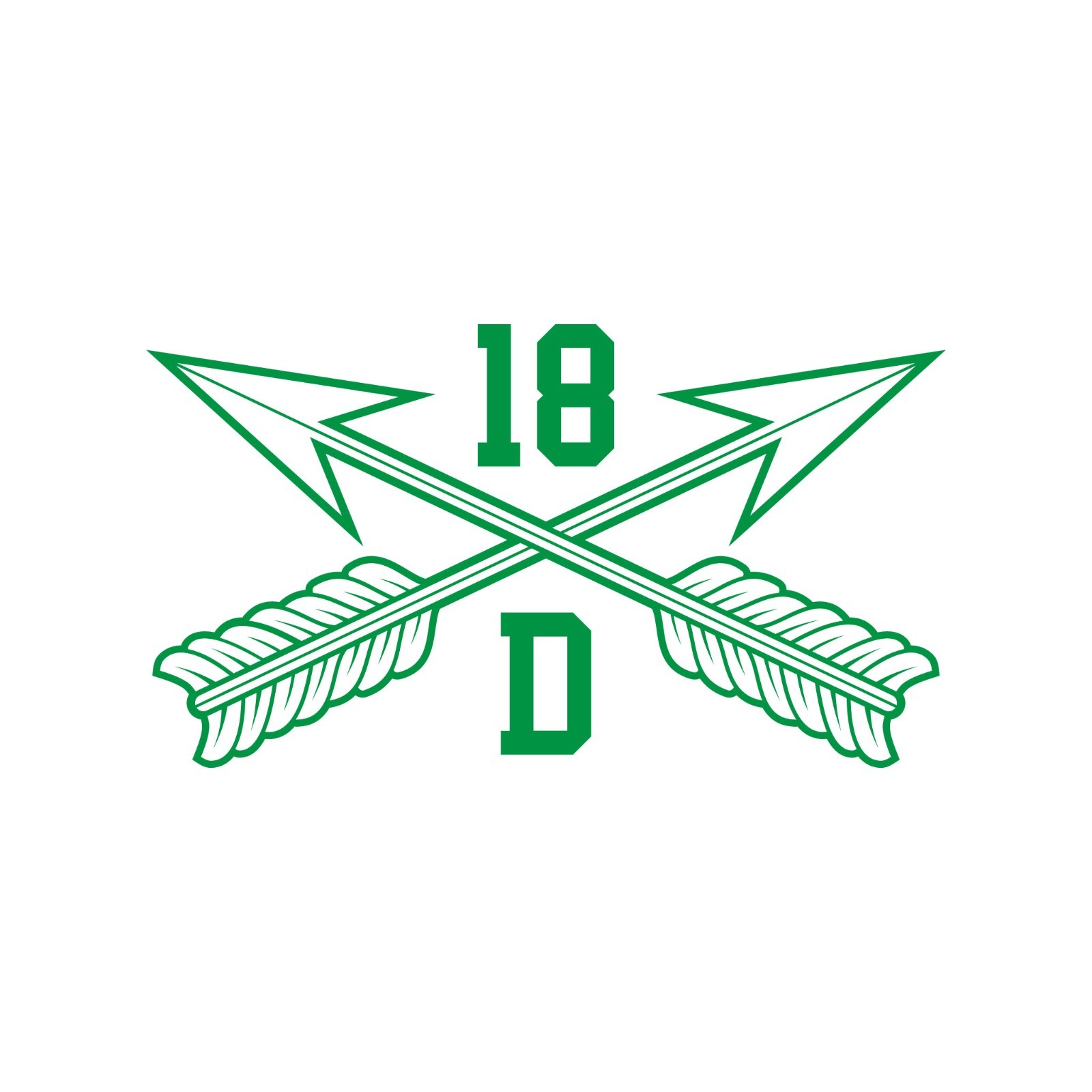 Army MOS 18D Special Forces Medical Sergeant Crossed Arrows Decal 3″ x 5.5″
