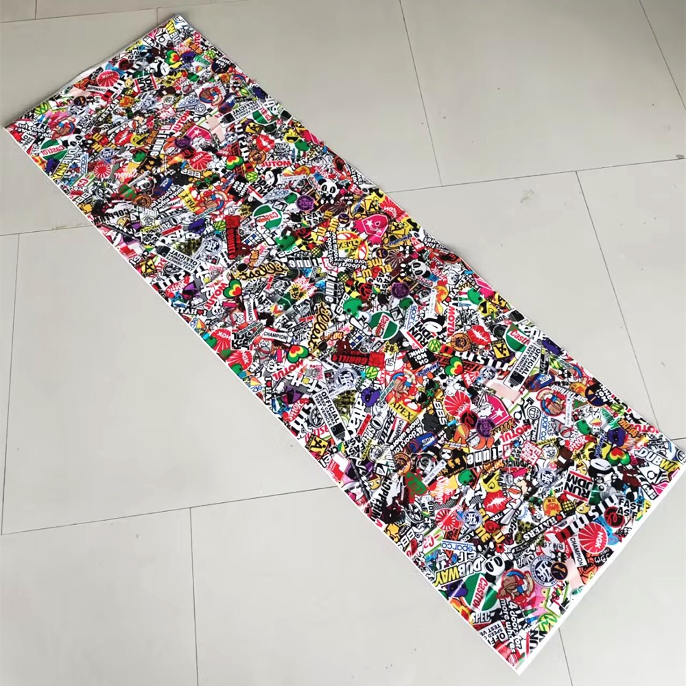 Car Body Sticker Decor Panda Cartoon Graffiti Bomb Vinyl Wrap Sheet DIY Decal