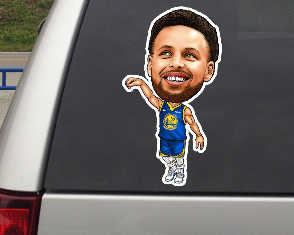 Steph Curry Golden State Warriors 8 inch Car / Laptop Decal Splash Bros