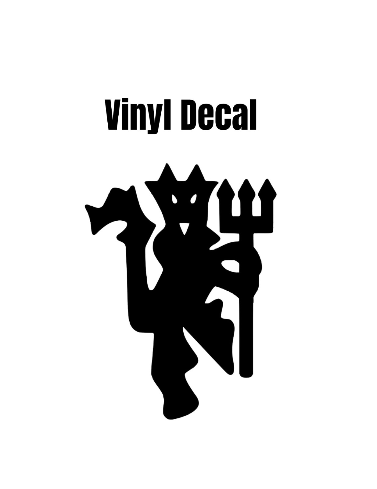 Manchester United Football Devil Soccer Vinyl Decal Choose Size and Color