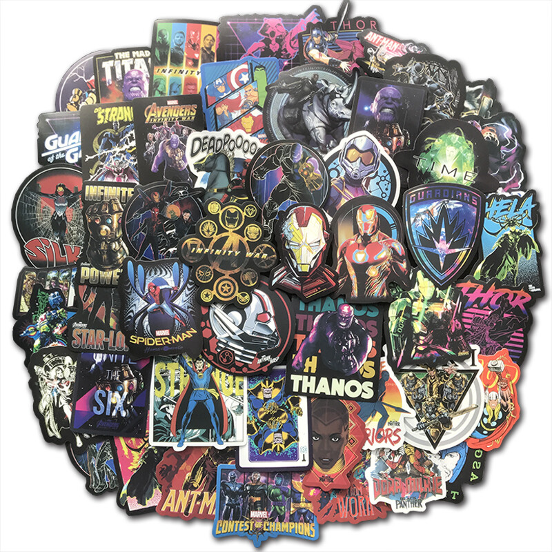 100Pcs Heroes Stickers JDM Car Motorcycle Racing Helmet Vinyl ATV UTV Decals Lot