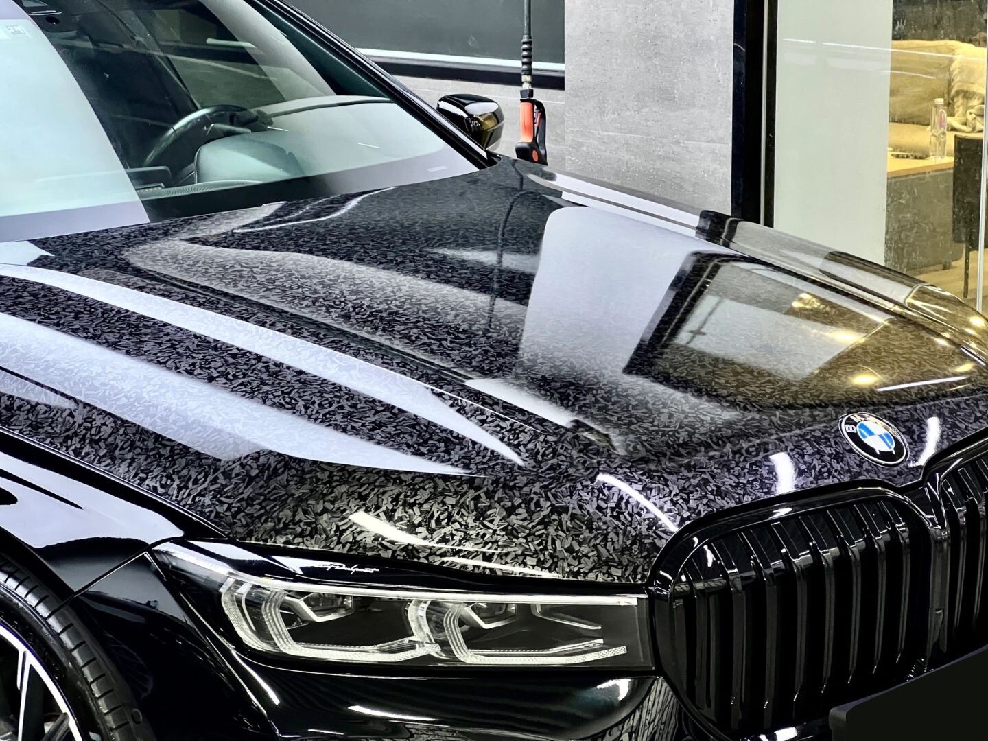 72″ x 60″ Premium Forged Black Carbon Fiber Vinyl Wrap Film High Gloss 6ft x 5ft