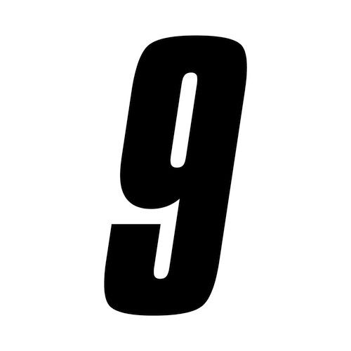6 inch tall Black Race Number 9 racing numbers decals KTM 65 50 85 SX SFX CR CRF