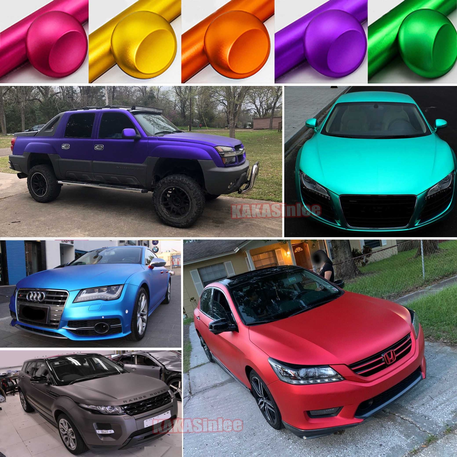 Bubble Free Car Metal Satin Matte Chrome Vinyl Wrap Decal Paint Trim Sticker US