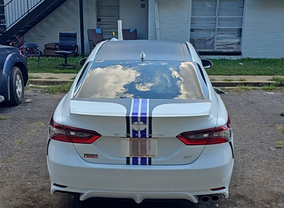 FOR TOYOTA CAMRY 2018-2022 Car Stickers Hood Rear Racing Stripe Side Door Decals