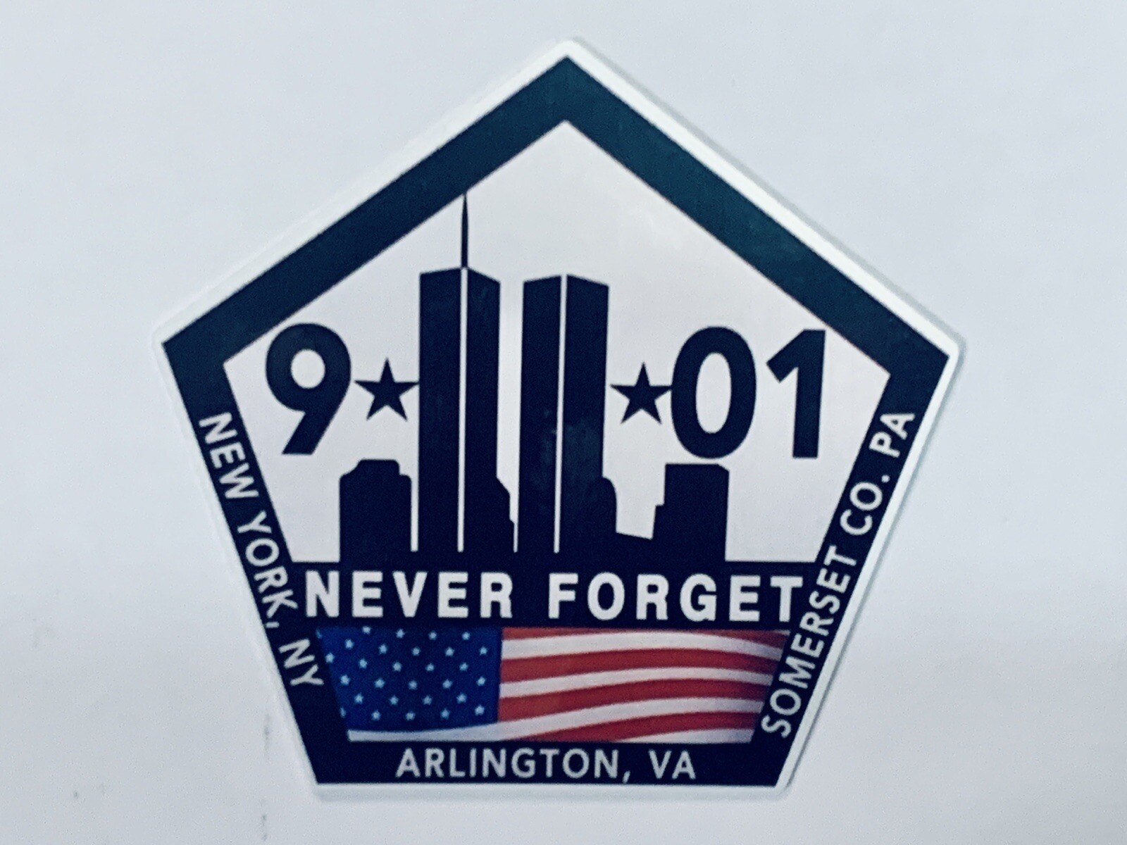 9/11 NEVER FORGET 9 11 Memorial Sticker Decal 3.5″ x 3.5″ World Trade Center