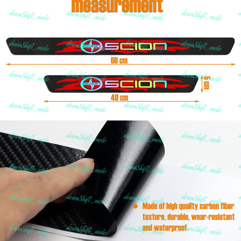 4PCS Carbon Fiber Car Door Scuff Sill Cover Panel Step Protector For SCION NEW