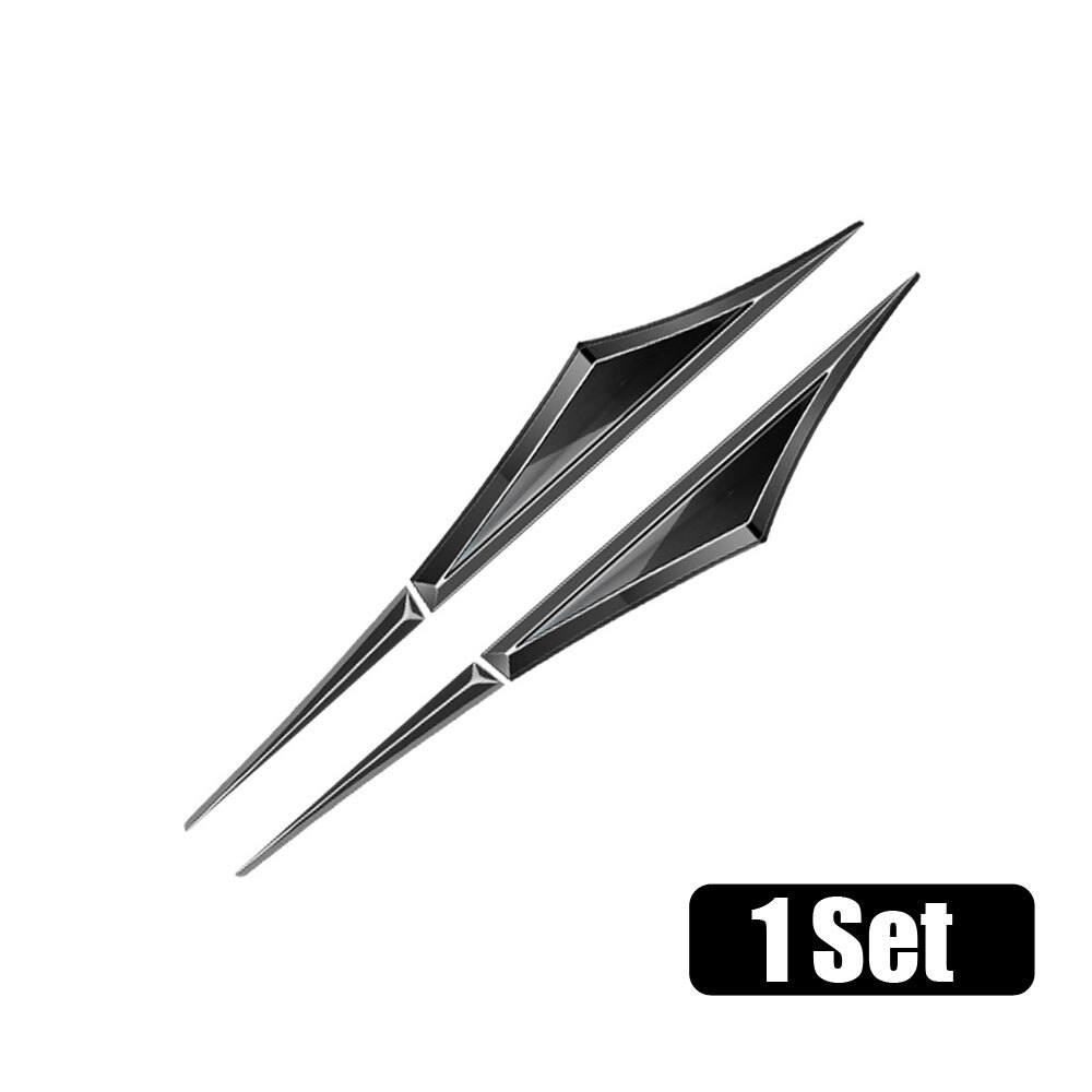 2PCS Car Alloy Sticker Front Door Side Fender Emblem Decal
