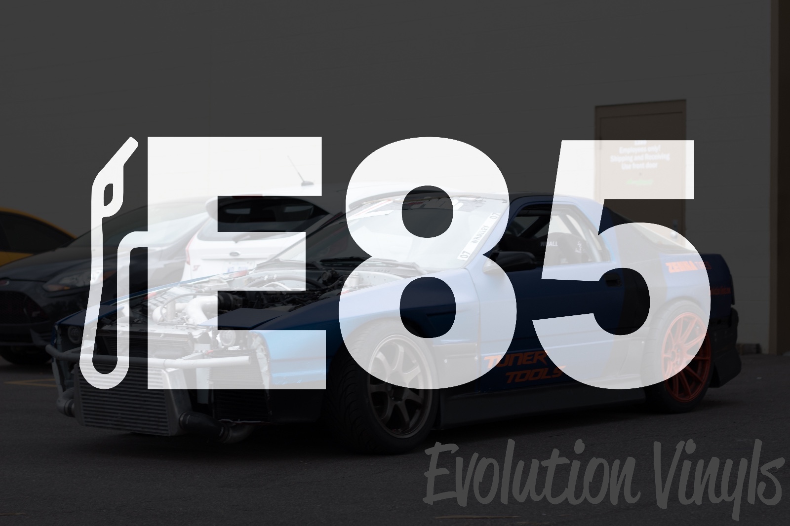 E85 Sticker Decal V1- JDM Lowered Static Stance Low Drift Slammed Racing Boost