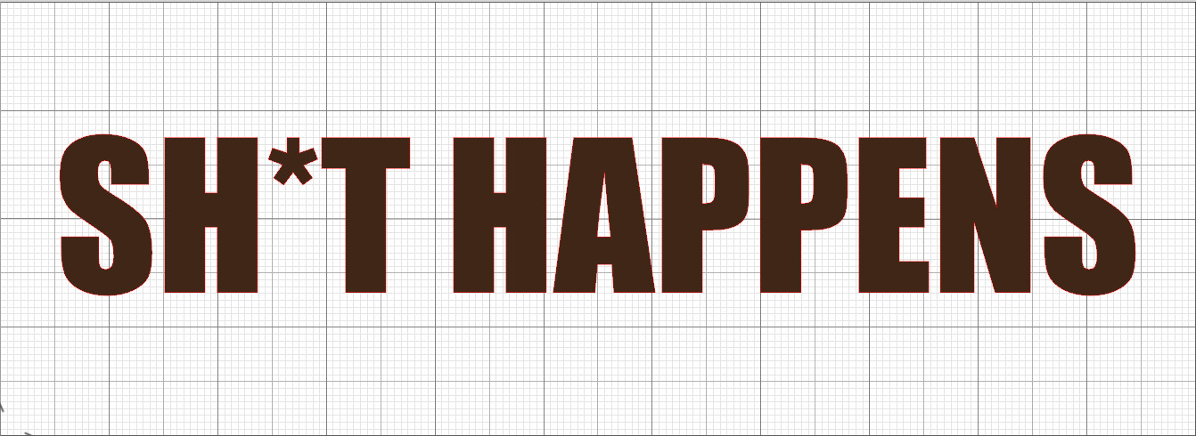 2.2″ x 10″ Vinyl Bumper Sticker Oracal 651 Brown Die Cut Decal