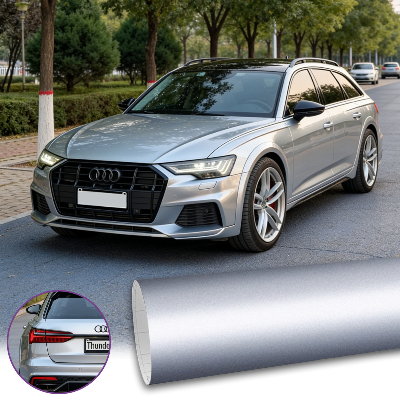 PPF PET Silver Gloss Color Vinyl Paint Protection Film Scratch Shield Auto Wrap