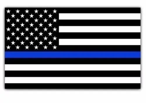 Blue Lives Matter Police USA American Thin Line Flag 5”x 3” Car Decal Sticker