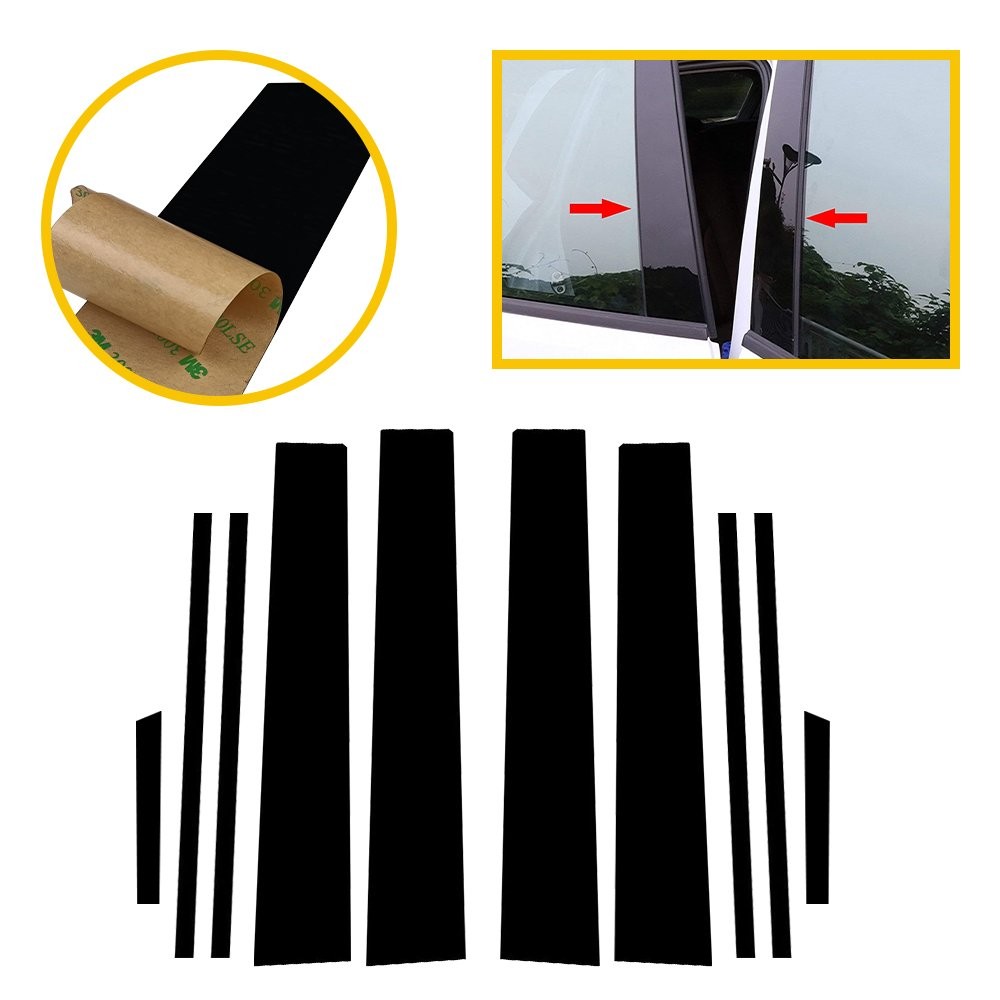 10/20x Decal Cover Fits For TOYOTA RAV4 2019-2021 Set Pillar Posts Door Window J