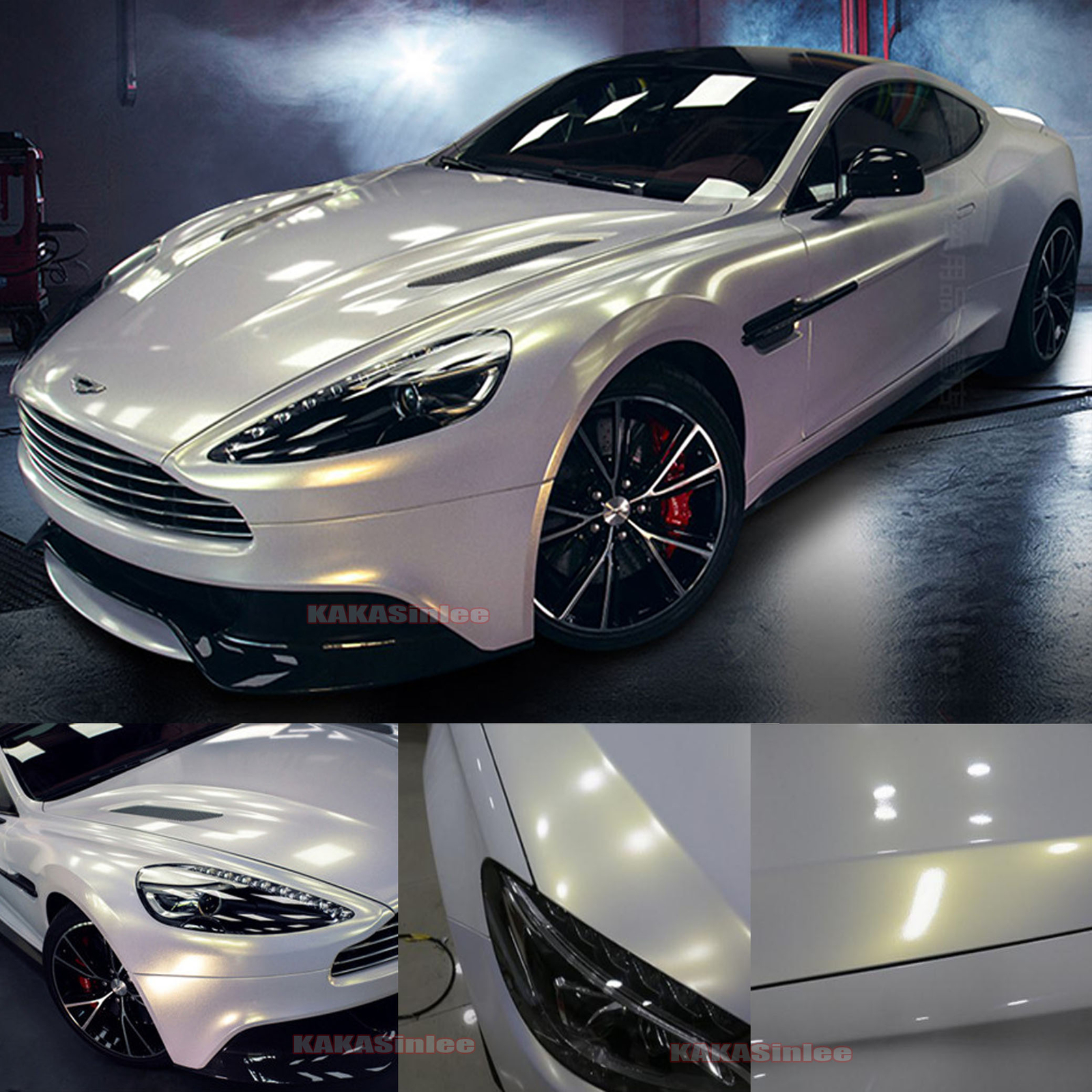 50FT Full Auto Wrap Chameleon Flat Beige Gold Metal Chrome Vinyl Hood Sticker US