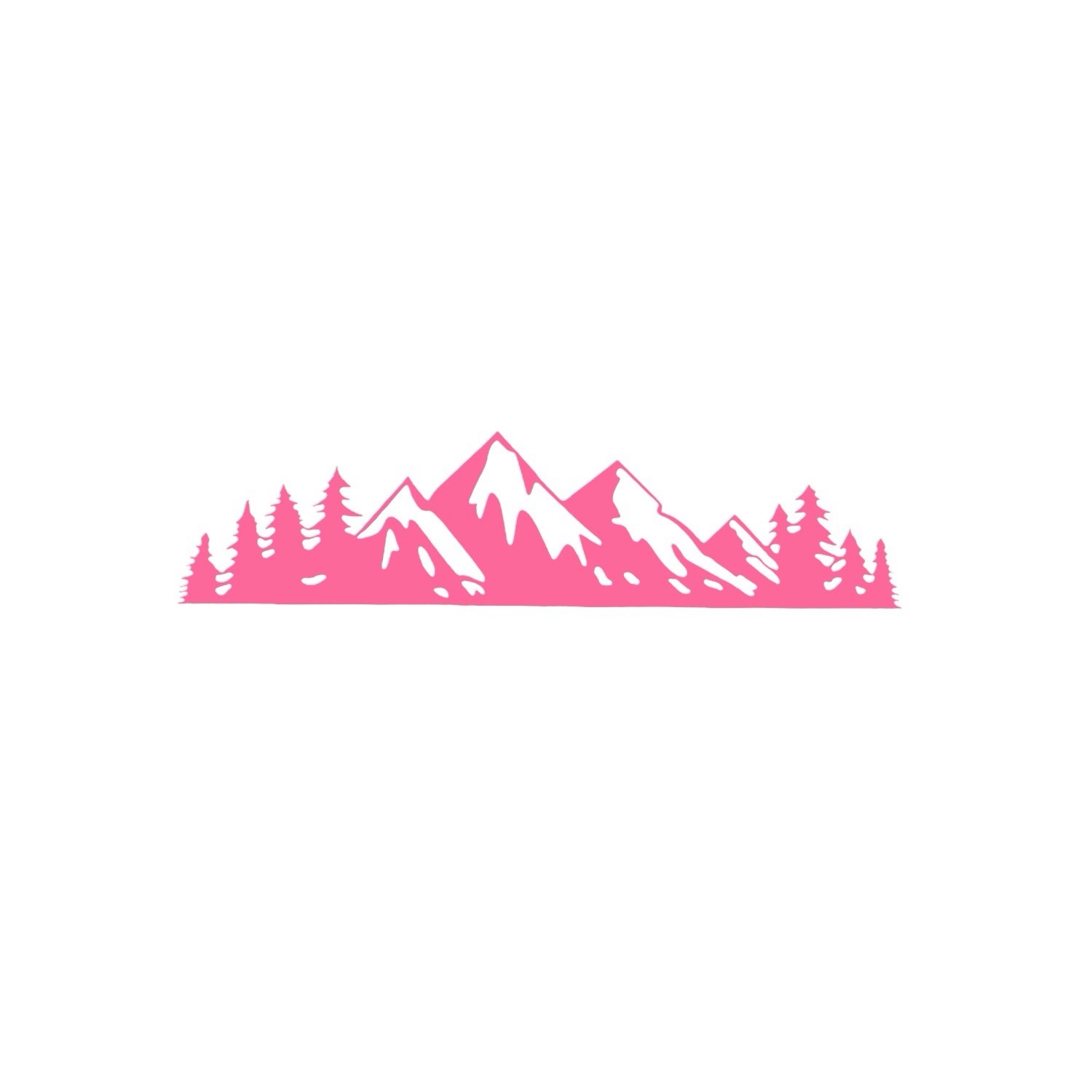 MOUNTAIN RANGE TREE LANDSCAPE SCENE Vinyl Decal -Sticker for Car Jeep Truck