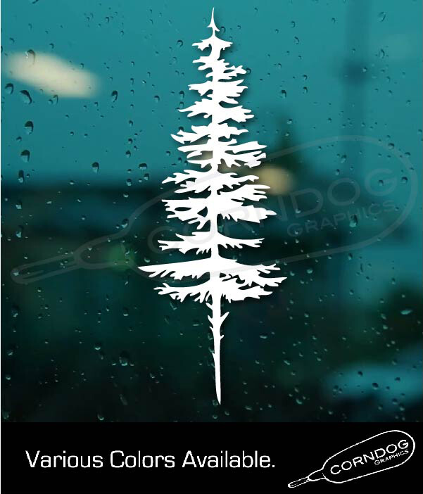 Tree Forest STICKER VINYL DECAL OUTDOOR SPORTSMEN FUR FOREST PINE WOODS