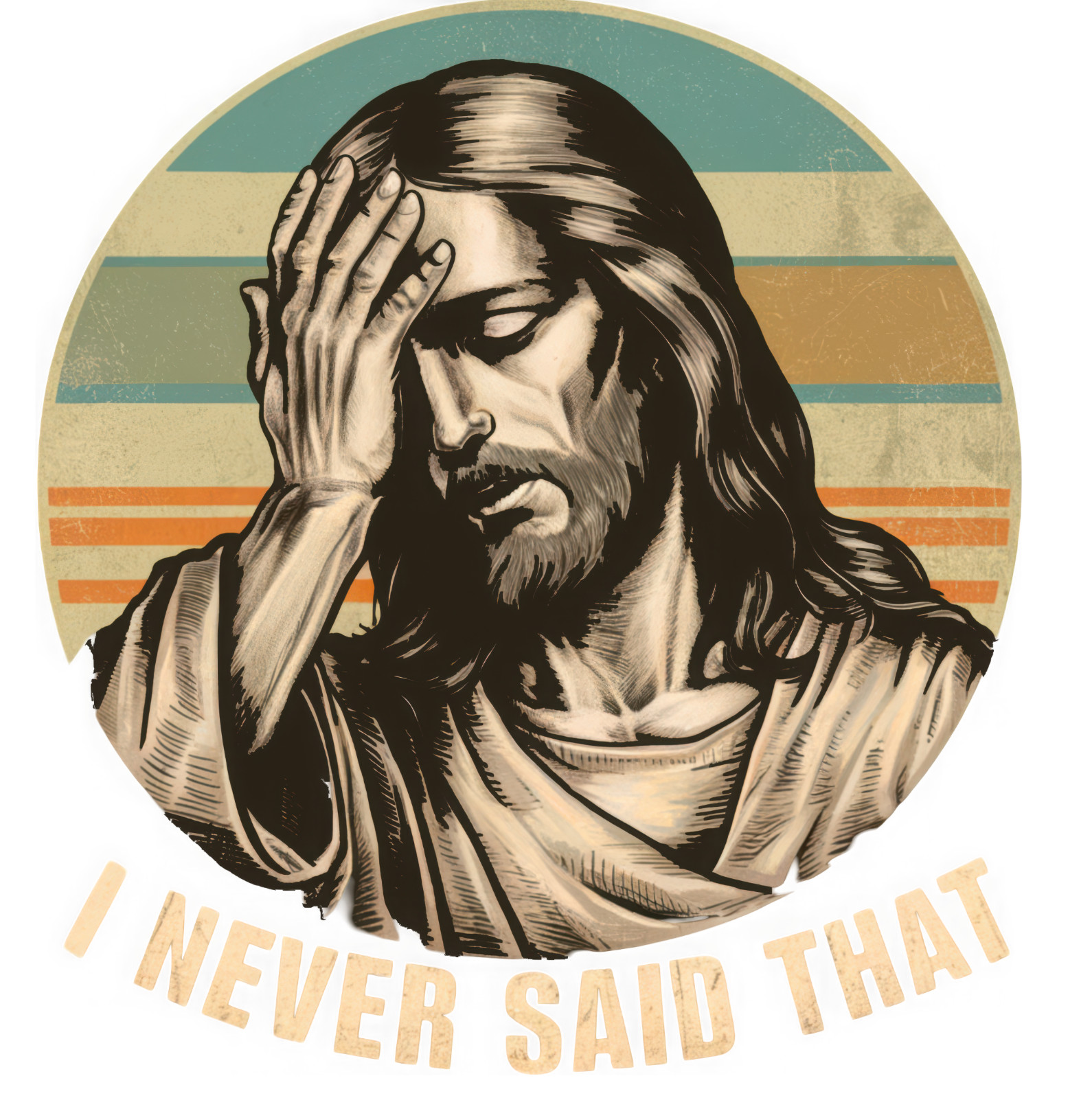 👀 JESUS “I NEVER SAID THAT” Vinyl Decal Sticker 2″-18″ You Choose! 🎚🤔