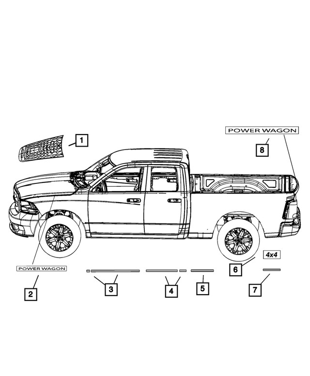 Genuine Mopar Rear Door Decal Left 5182403AA