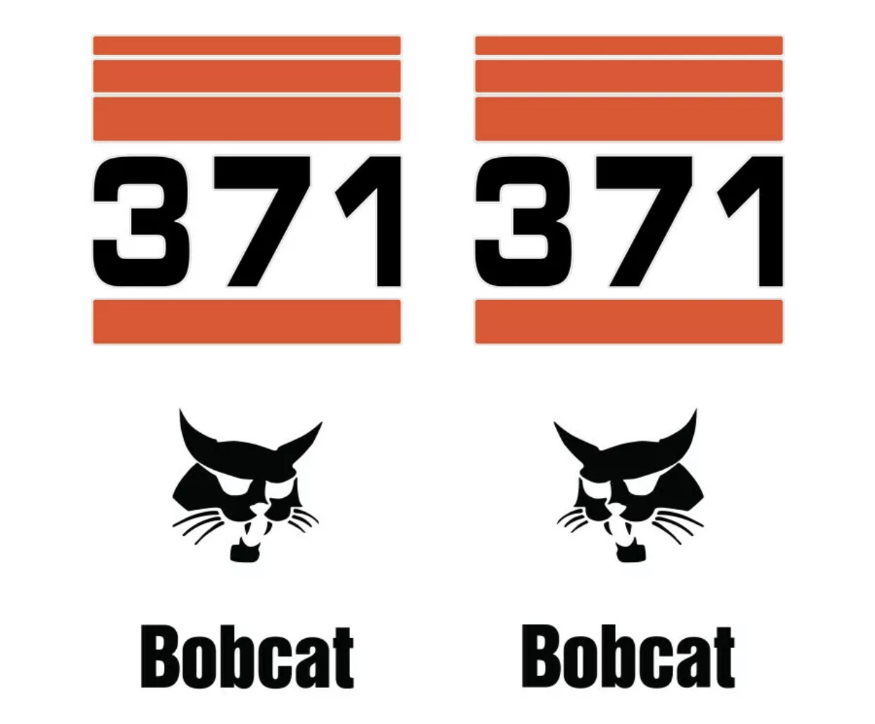 Bobcat 371 Skid Steer Set Vinyl Decal Sticker – FREE SHIPPING