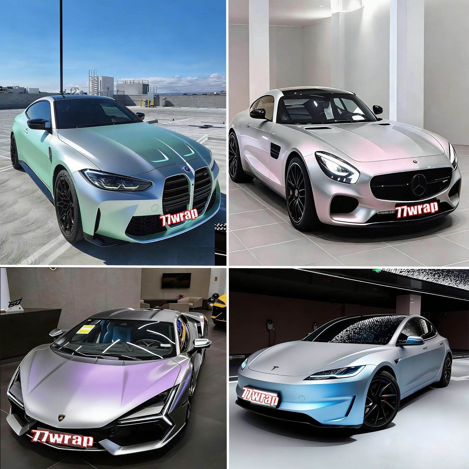 Silver Magic Tech Satin Matte Glossy Metallic Car Vinyl Wrap Hood Sticker PET US