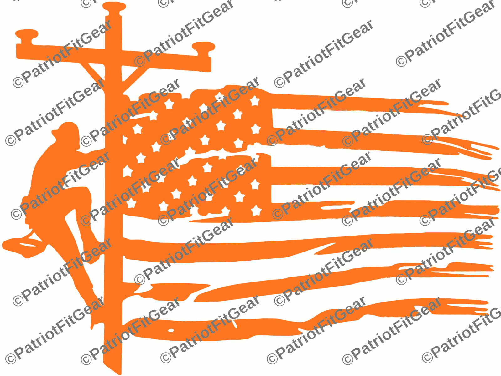 Lineman life,Line Work,Lineman,Got Power Thank A Lineman,Flag,vinyl decal