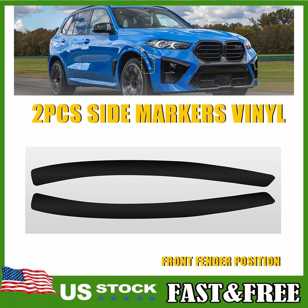Precut Smoke Tint Vinyl Decals for 24-26 BMW X5 Front Side Marker Lights 1~10X