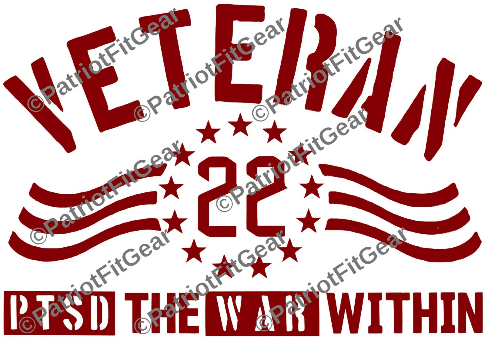 Veteran 22,The War Within,Suicide Awareness,PTSD,Support Our Troops,Vinyl Decal
