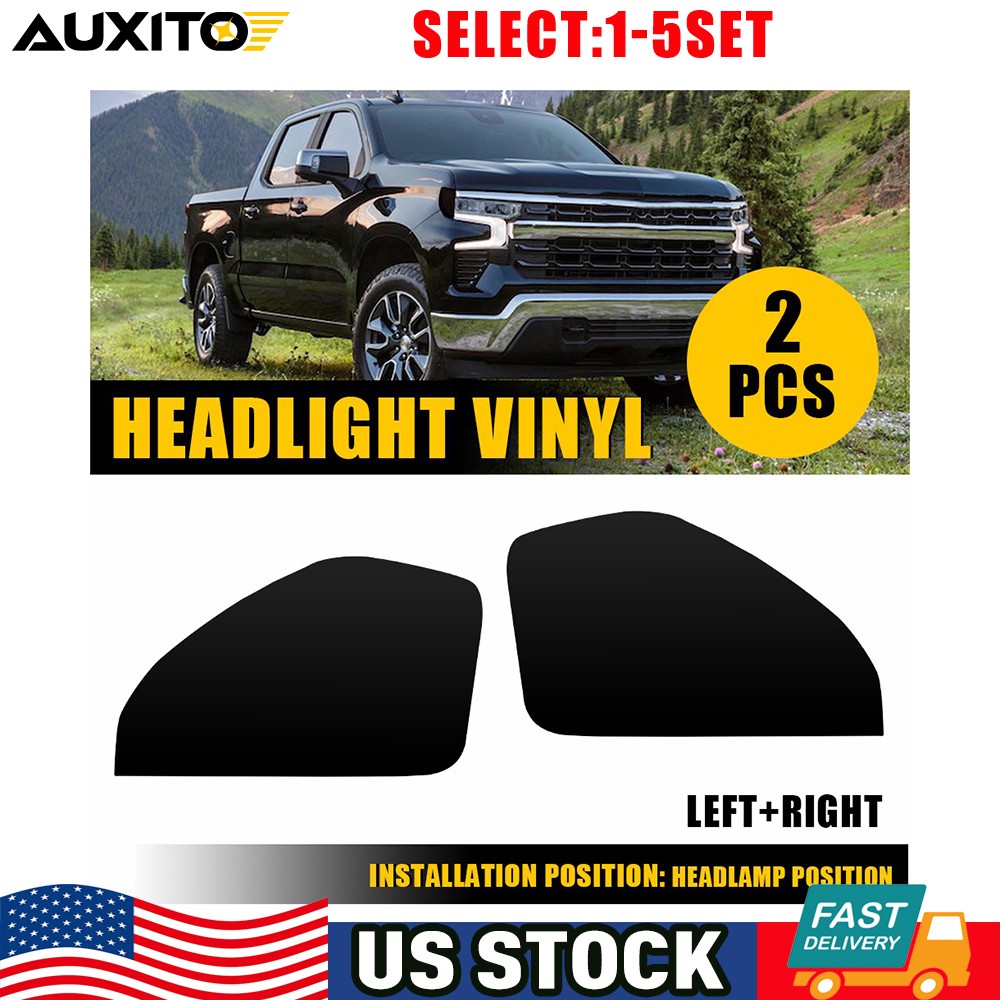 For 2022-2025 Chevy Silverado 1500 Headlight Side Marker SMOKE Precut Tint 2-10X