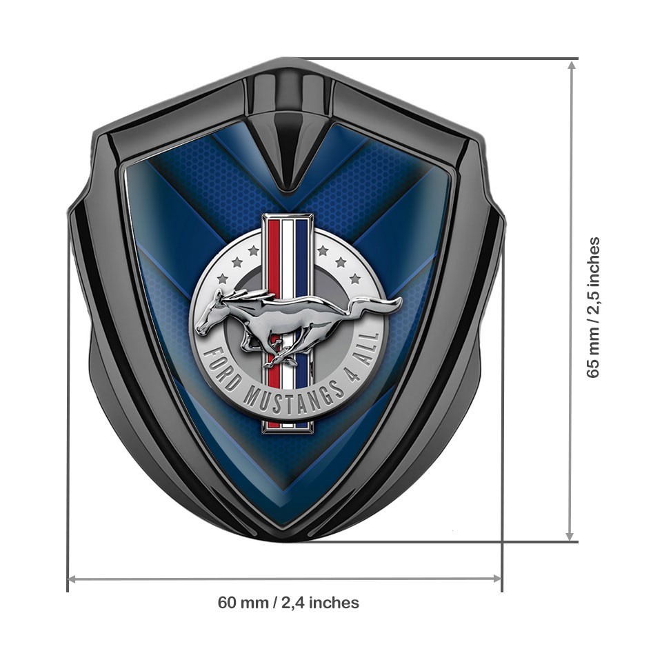 Mustang 3D Metal Shield Emblem Sticker Car for Fender Hood