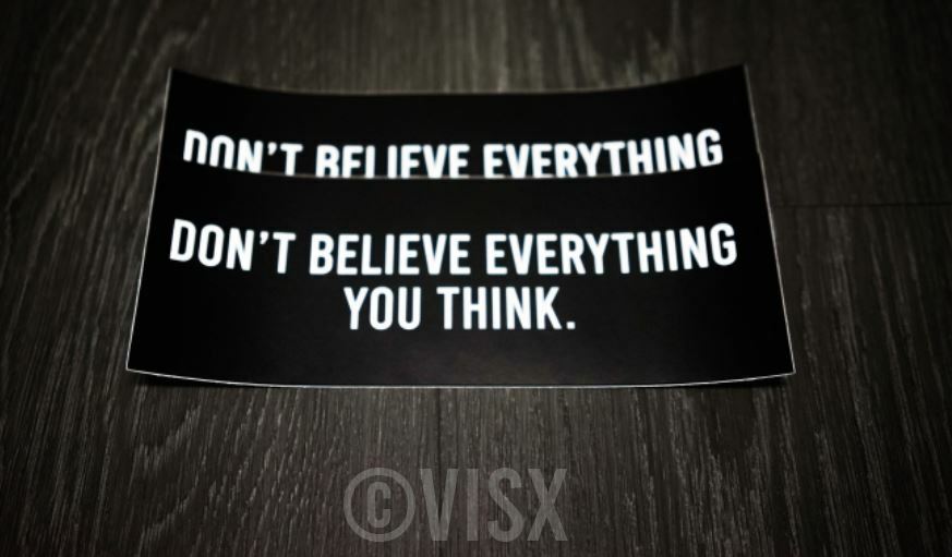 Don’t believe everything you think Bumper Magnet Car Funny tailgate Brain smart