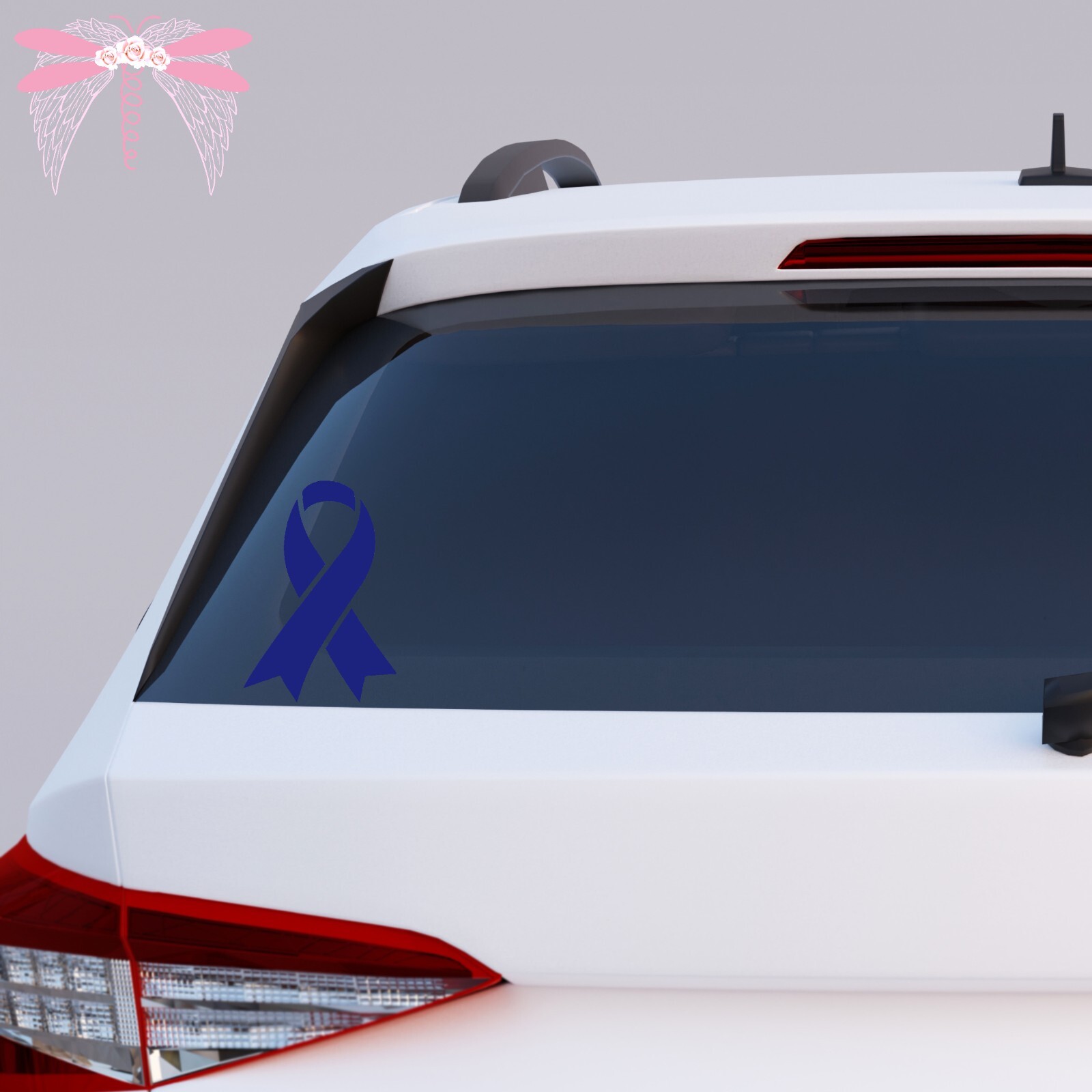 Colon Cancer Awareness Ribbons Dark Blue Vinyl Decal Stickers 22 Sizes Available