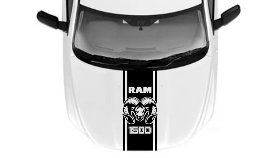 1pcs Hood Decal Hood Stripes graphics vinyl sticker fit compatible