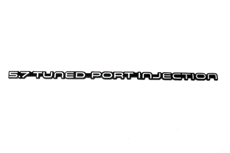 Camaro 82-92 “5.7 Tuned Port Injection” Rear Bumper Emblem, Silver, Reproduction