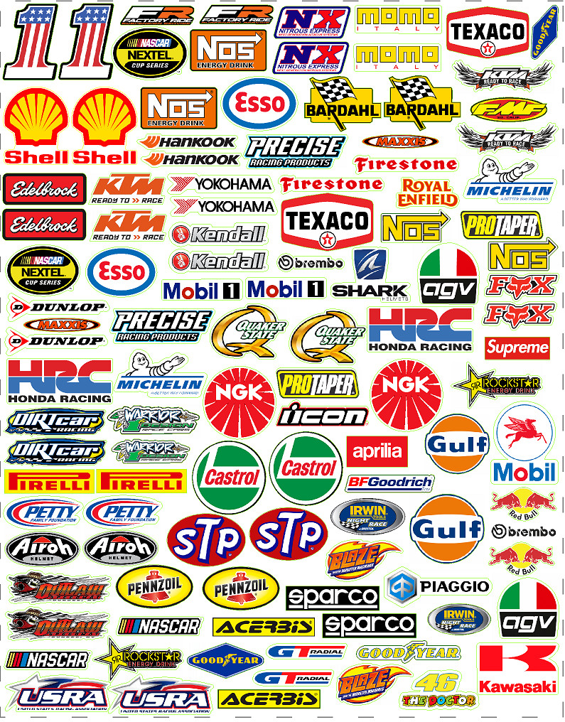 100 + Racing Decals Stickers Drag Race Nascar High Quality Vinyl FREE SHIP