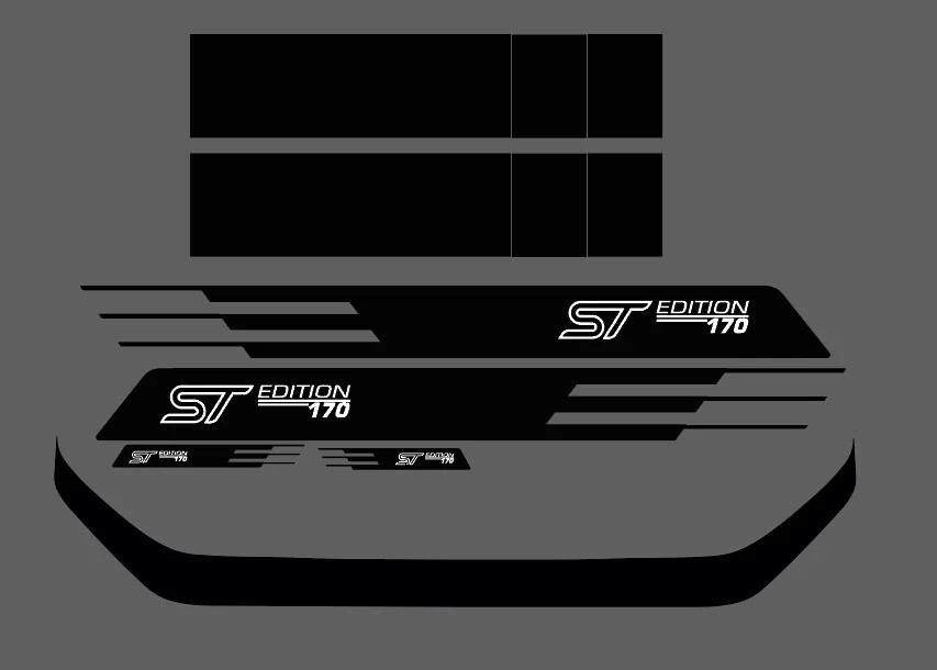 Ford Transit Connect Wing Bonnet & Rear Door Decals Vinyl Graphics M Sport