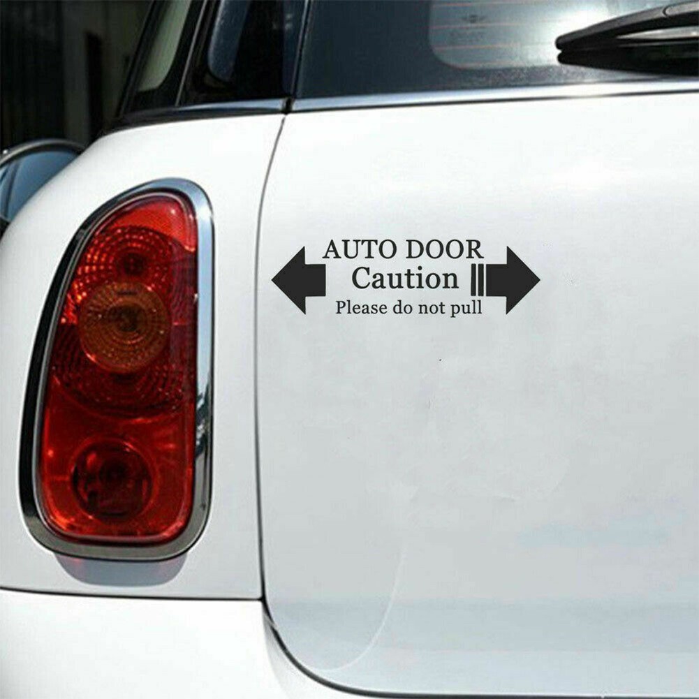 Eye Catching Auto Door Caution Please Do Not Pull Decal Easy to Install!