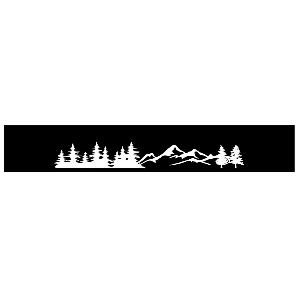 Car Stickers Vinyl Mountain Graphics Front Windshield White Decal Waterproof